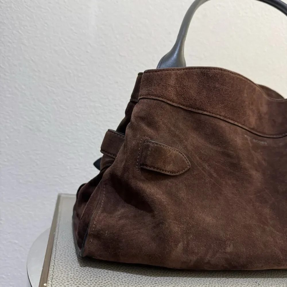 Marc Jacobs Satchel Shoulder bag ‘Dakota’ - Suede Dark Brown - Picture 10 of 16